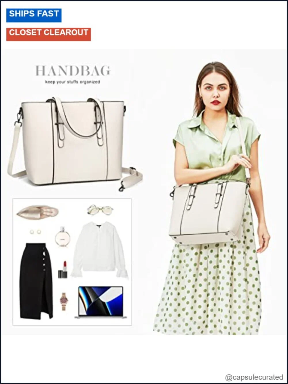 Women's Satchel Handbag Tote Shoulder Bag Adjustable Crossbody Faux Leather